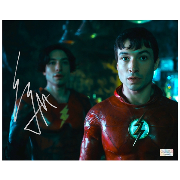 Ezra Miller Autographed 2023 The Flash 8x10 Multi-Verse Photo