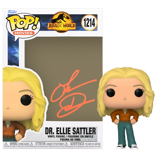   Laura Dern Autographed Jurassic World Dominion #1214 Dr. Ellie Sattler Pop! Vinyl Figure