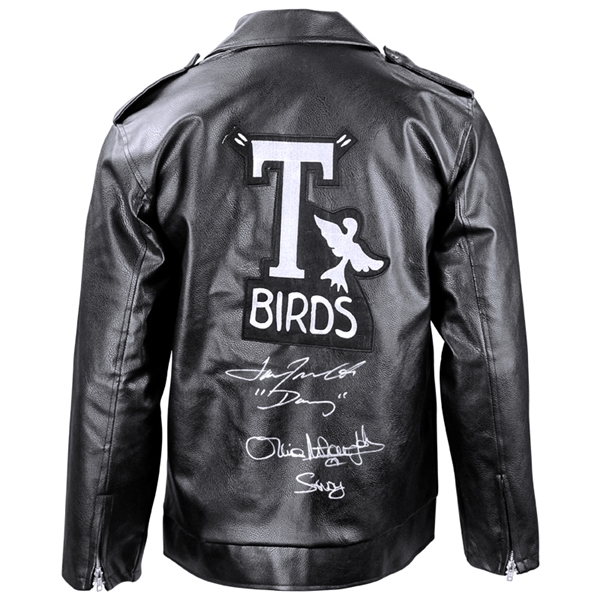   Olivia Newton-John & John Travolta Autographed Grease Deluxe T-Birds Jacket