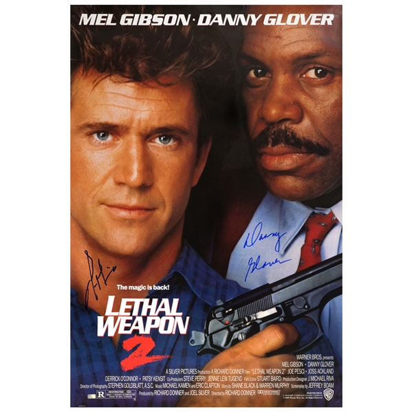 Mel Gibson and Danny Glover Autographed 1989 Lethal Weapon 2 Original 27x40 Single-Sided Movie Poster