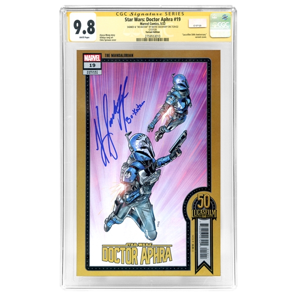 Katee Sackhoff Autographed Star Wars: Doctor Aphra #19 CGC SS 9.8 (mint)with Bo-Katan Inscription