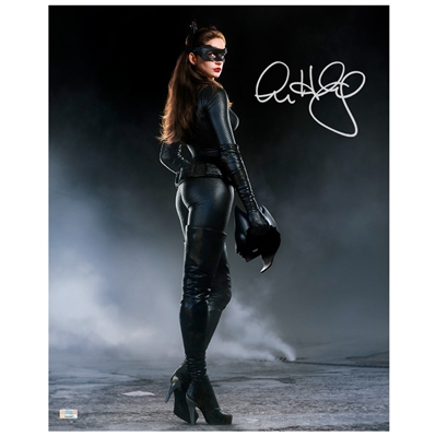  Anne Hathaway Autographed 2012 The Dark Knight Rises Catwoman Selina Kyle 16x20 Photo