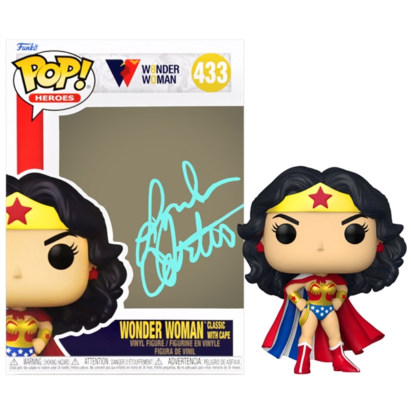  Lynda Carter Autographed Funko Wonder Woman 80th Anniversary Pop Vinyl Figure #433