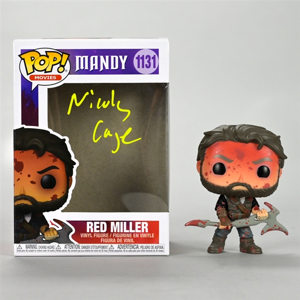 Nicolas Cage Autographed Funko Mandy Red Miller Pop Vinyl Figure #1131