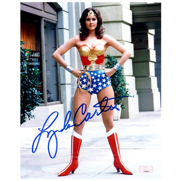 Lynda Carter Autographed 1975 Wonder Woman Pilot 8x10 Photo