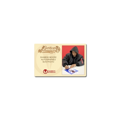 Shameik Moore Autographed Spider-Man Into The Spider-Verse City Streets 8×10 Photo Framed Display with Collector Pin