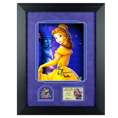 Paige OHara Autographed Beauty & the Beast Belle 8x10 Photo Framed Display with Collector Pin
