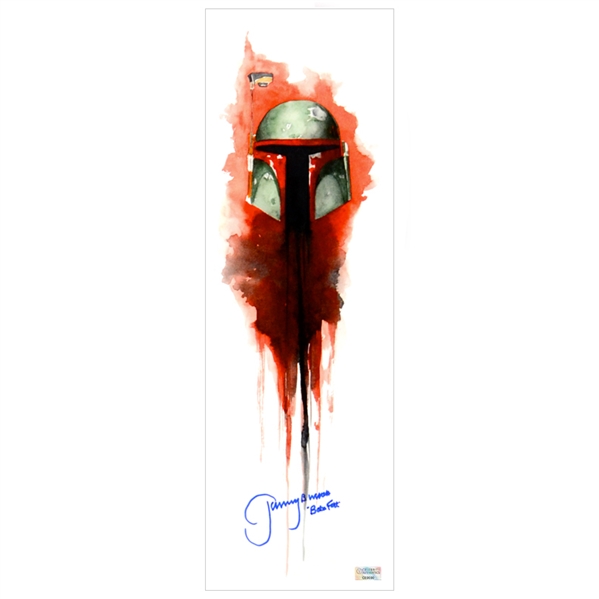   Jeremy Bulloch Autographed Star Wars Boba Fett 5.5x17 Art Print