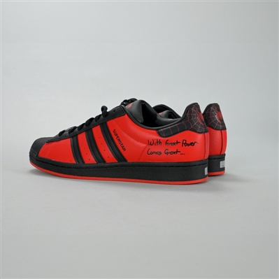 Shameik Moore Autographed Adidas Marvel's Spider-Man: Miles Morales Superstar Shoes with Inscriptions