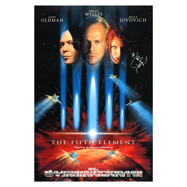  Milla Jovovich Autographed 1997 The Fifth Element Original 27x40 Movie Poster