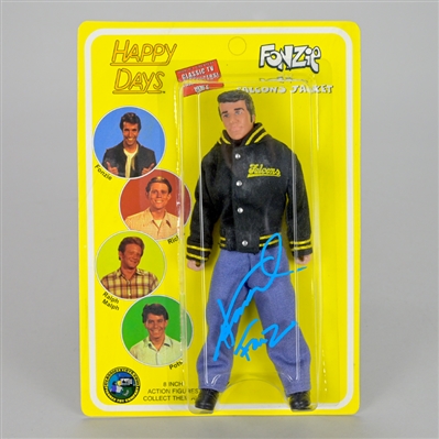 Henry Winkler Autographed Happy Days Fonzie Action Figure with Fonz Inscription