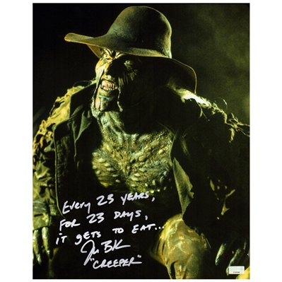 Jonathan Breck Autographed Jeepers Creepers The Creeper 11x14 Photo with Inscription 
