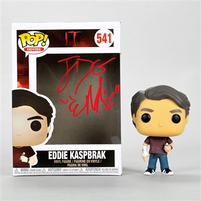 Jack Dylan Grazer Autographed 2017 IT Eddie Kaspbrak POP Vinyl Figure #541 with Eddie Inscription