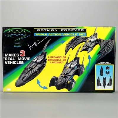 Val Kilmer Autographed Batman Forever Triple Action Vehicle Set 
