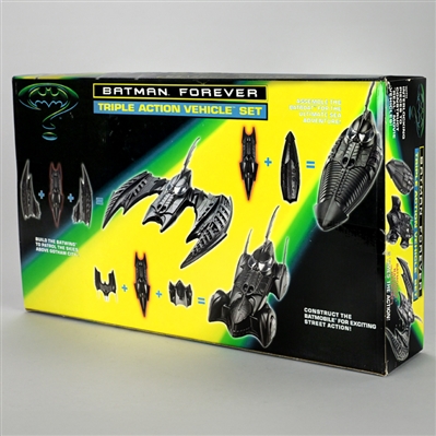 Val Kilmer Autographed Batman Forever Triple Action Vehicle Set 