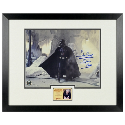 David Prowse Autographed Star Wars: The Empire Strikes Back Darth Vader 11x14 Echo Base Invasion Framed Photo