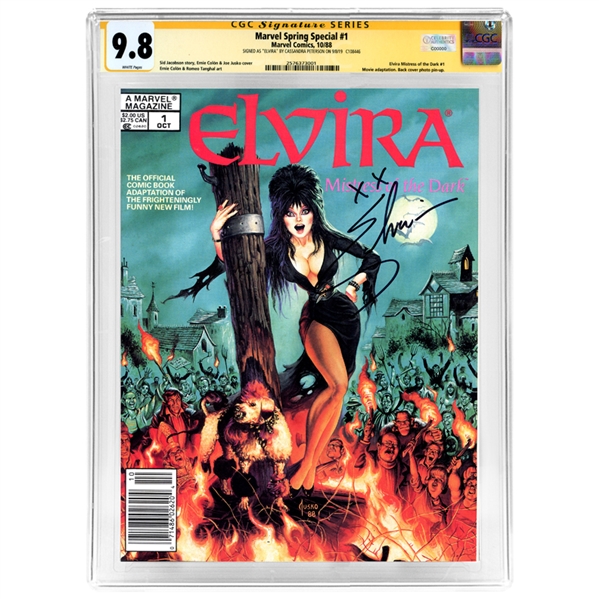 Cassandra Peterson Autographed 1988 Marvel Spring Special #1 CGC SS 9.8 (mint)