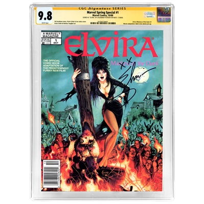 Cassandra Peterson Autographed 1988 Marvel Spring Special #1 CGC SS 9.8 (mint)