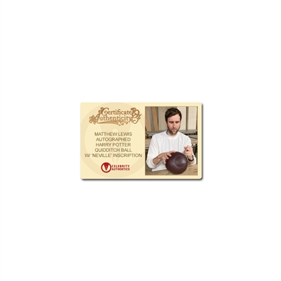Matthew Lewis Autographed Harry Potter Quaffle Ball with 'Neville' Inscription 