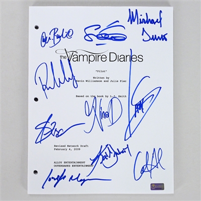 The Vampire Diaries Cast Autographed Vampire Diaries Script