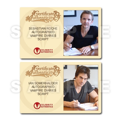 The Vampire Diaries Cast Autographed Vampire Diaries Script