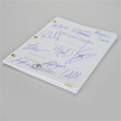 The Vampire Diaries Cast Autographed Vampire Diaries Script