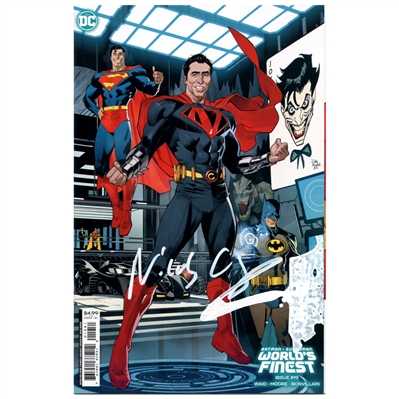 Nicolas Cage Autographed 2023 Batman / Superman Worlds Finest #19 Dan Mora Variant Cover 