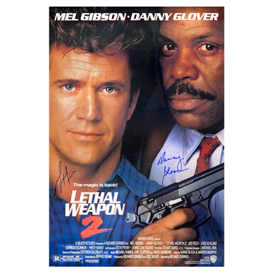 Mel Gibson and Danny Glover Autographed 1989 Lethal Weapon 2 Original 27x40 Single-Sided Movie Poster