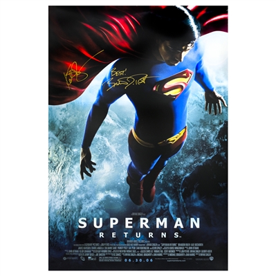 Brandon Routh and Kate Bosworth Autographed 2006 Superman Returns 27x40 Original Double-Sided Movie Poster