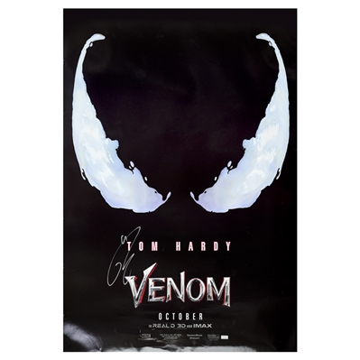 Tom Hardy Autographed 2018 Venom Original 27x40 Double-Sided Teaser Poster