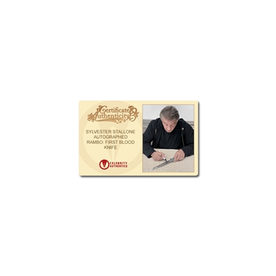Sylvester Stallone Autographed Rambo First Blood Knife
