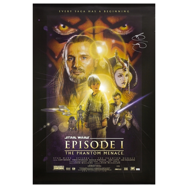 Ray Park Autographed 1999 Star Wars: Episode I The Phantom Menace 27x40 Poster