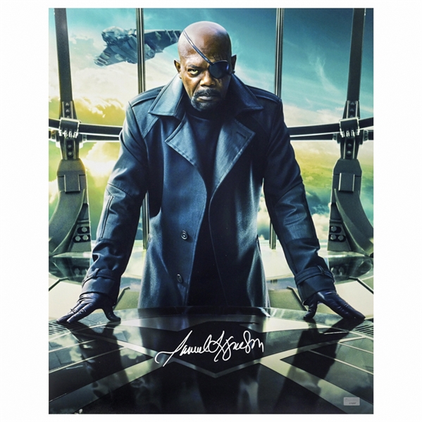 Samuel L. Jackson Autographed Captain America Winter Soldier Nick Fury 16x20 Photo