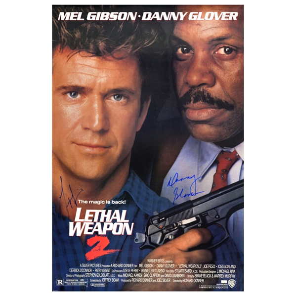 Mel Gibson and Danny Glover Autographed 1989 Lethal Weapon 2 Original 27x40 Single-Sided Movie Poster