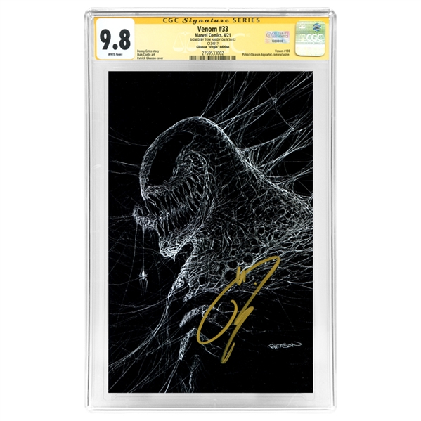 Tom Hardy Autographed 2021 Venom #33 Gleason Virgin Edition CGC SS 9.8 (mint)