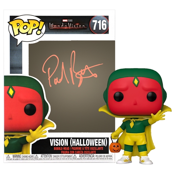 Paul Bettany Autographed WandaVision Vision Halloween Pop Vinyl Figure #716