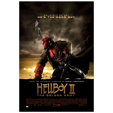 Ron Perlman Autographed 2008 Hellboy II The Golden Army Original 27x40 Double-Sided Movie Poster