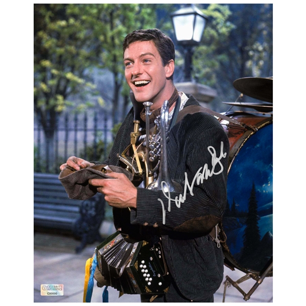 Dick Van Dyke Autographed 1964 Mary Poppins 8x10 Scene Photo