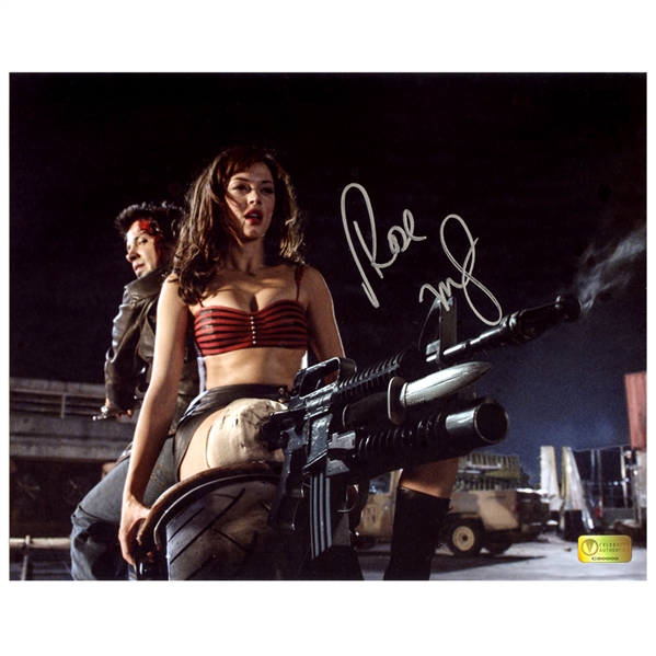 Rose McGowan Autographed Grindhouse Planet Terror Motorcycle Scene 8×10 Photo