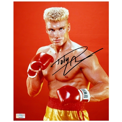 Dolph Lundgren Autographed 1985 Rocky IV Ivan Drago 8x10 Studio Photo