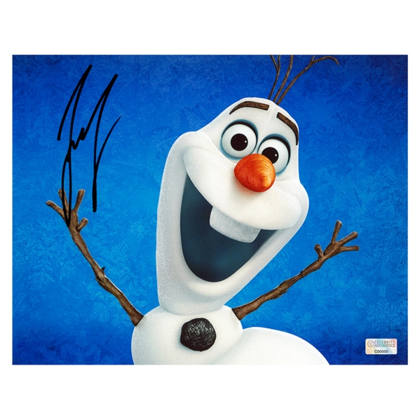 Josh Gad Autographed 2013 Frozen Olaf Snowflakes 8x10 Photo