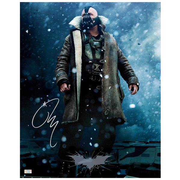 Tom Hardy Autographed 2012 The Dark Knight Rises Bane Batmobile Tumbler 16x20 Photo