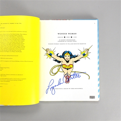 Lynda Carter Autographed Wonder Woman Amazon Hero Icon Hardcover Book
