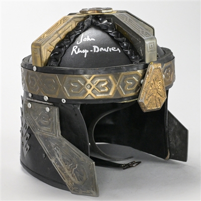 John Rhys-Davies Autographed Lord of the Rings Gimli Prop Replica Metal Helmet with Gimli Gloinson Inscription