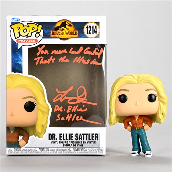 Laura Dern Autographed Jurassic World Dominion #1214 Dr. Ellie Sattler Pop! Vinyl Figure with Inscriptions