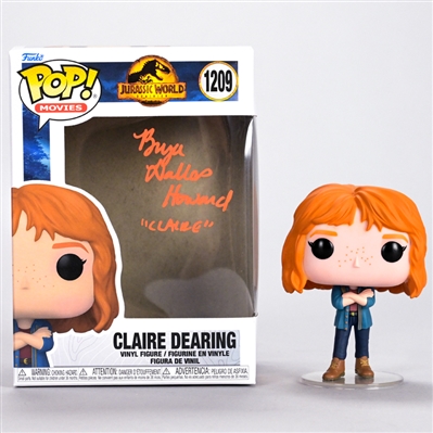 Bryce Dallas Howard Autographed Jurassic World Claire Dearing Pop Vinyl Figure #1209 with Claire Inscription
