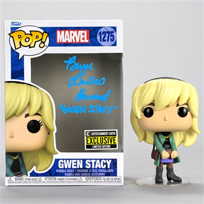 Bryce Dallas Howard Autographed Marvel Gwen Stacy Entertainment Earth Exclusive Vinyl Pop Figure #1275 with Gwen Stacy Inscription