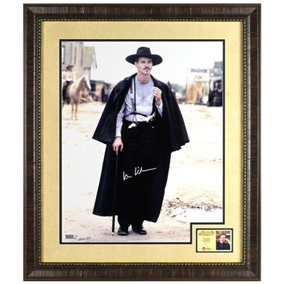Val Kilmer Autographed 1993 Tombstone Doc the Gentleman Gambler 16x20 Framed Photo