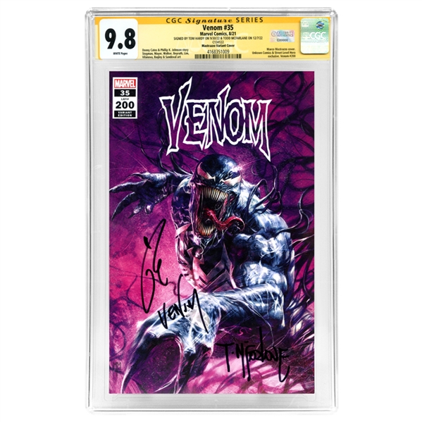 Tom Hardy, Todd McFarlane Autographed Venom #35 Mastrazzo Variant Cover CGC SS 9.8