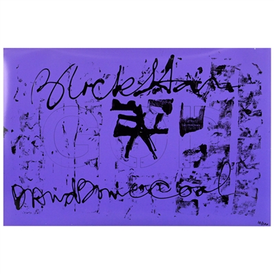 Val Kilmer Autographed Blackstar David Bowie Purple 16x24 Enhanced Print